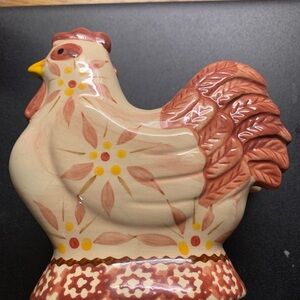 Temptations Ceramic Red Rooster Napkin Holder